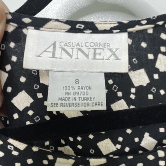 Vintage 90s Y2K Casual Corner Annex Maxi Dress Tank Slits Geo All Over Print 8 - Picture 3 of 10